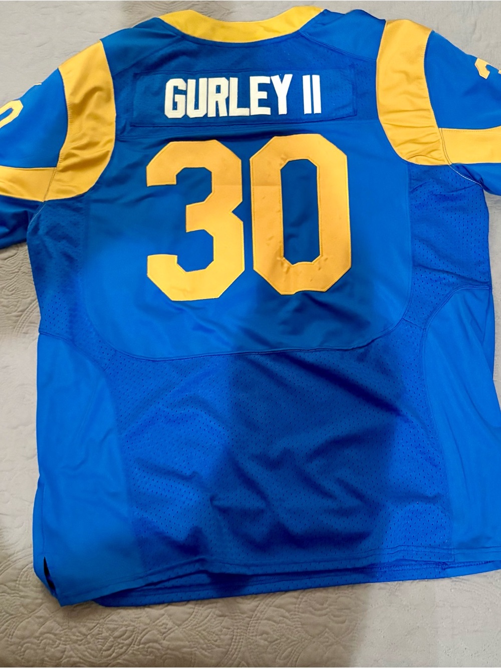 Todd Gurley Blue #30 Rams stitched jersey - Picture 5 of 10